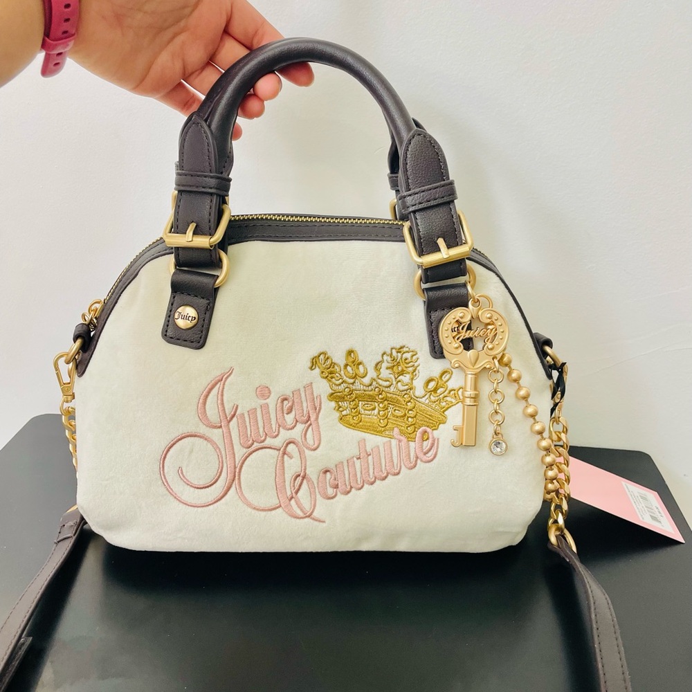 Juicy Couture “The Key to Juicy” Dome Satchel Crossbody Bag – Crystal Y2K NWT - Picture 7 of 10